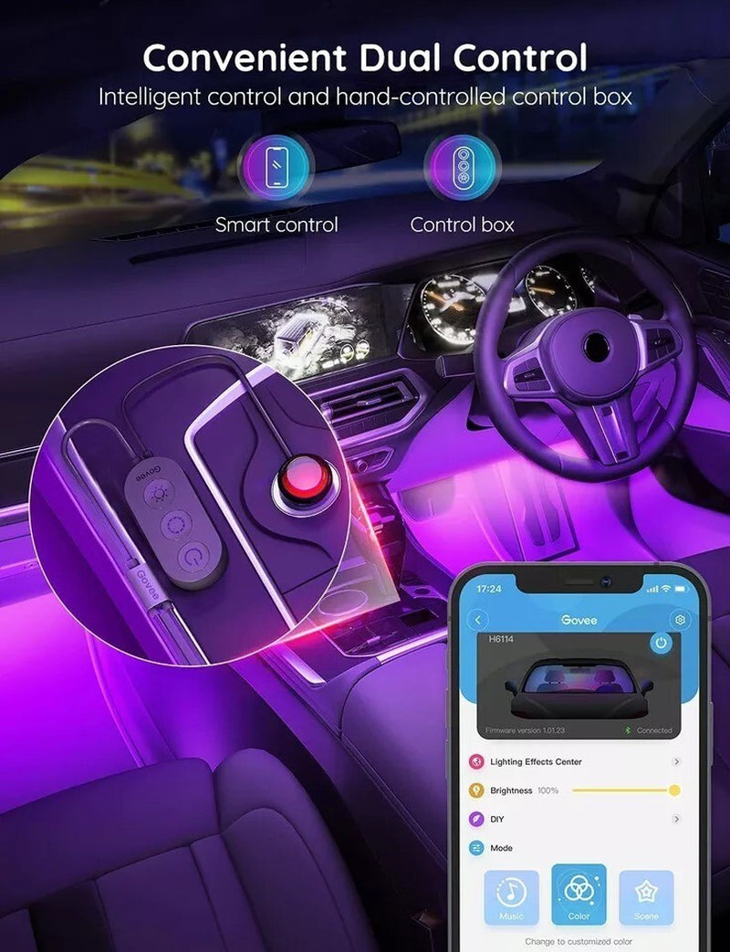 Govee Car LED Lights Smart Interior Lights with App Control
